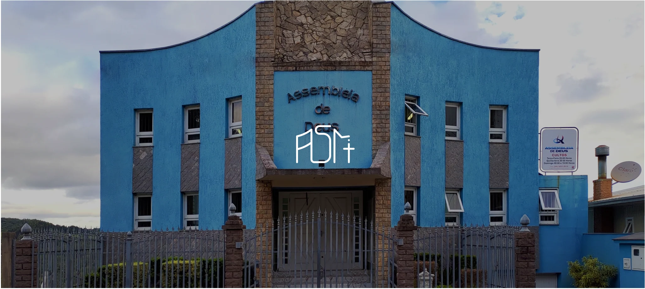 Fachada da Assembleia de Deus de São Marcos em imagem do manual de identidade